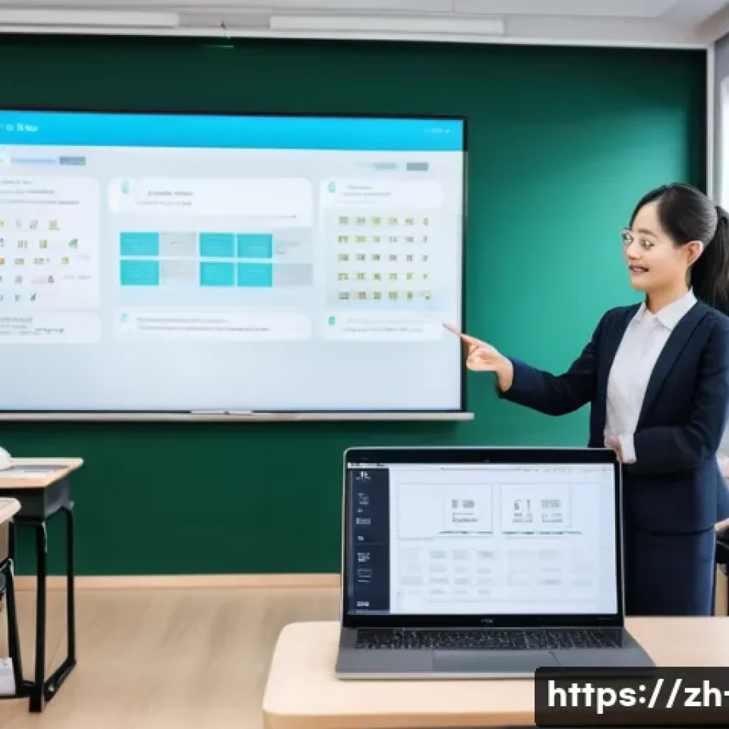영어 문법 심화 - A modern classroom scene with a diverse group of Chinese students attentively learning English gramm...